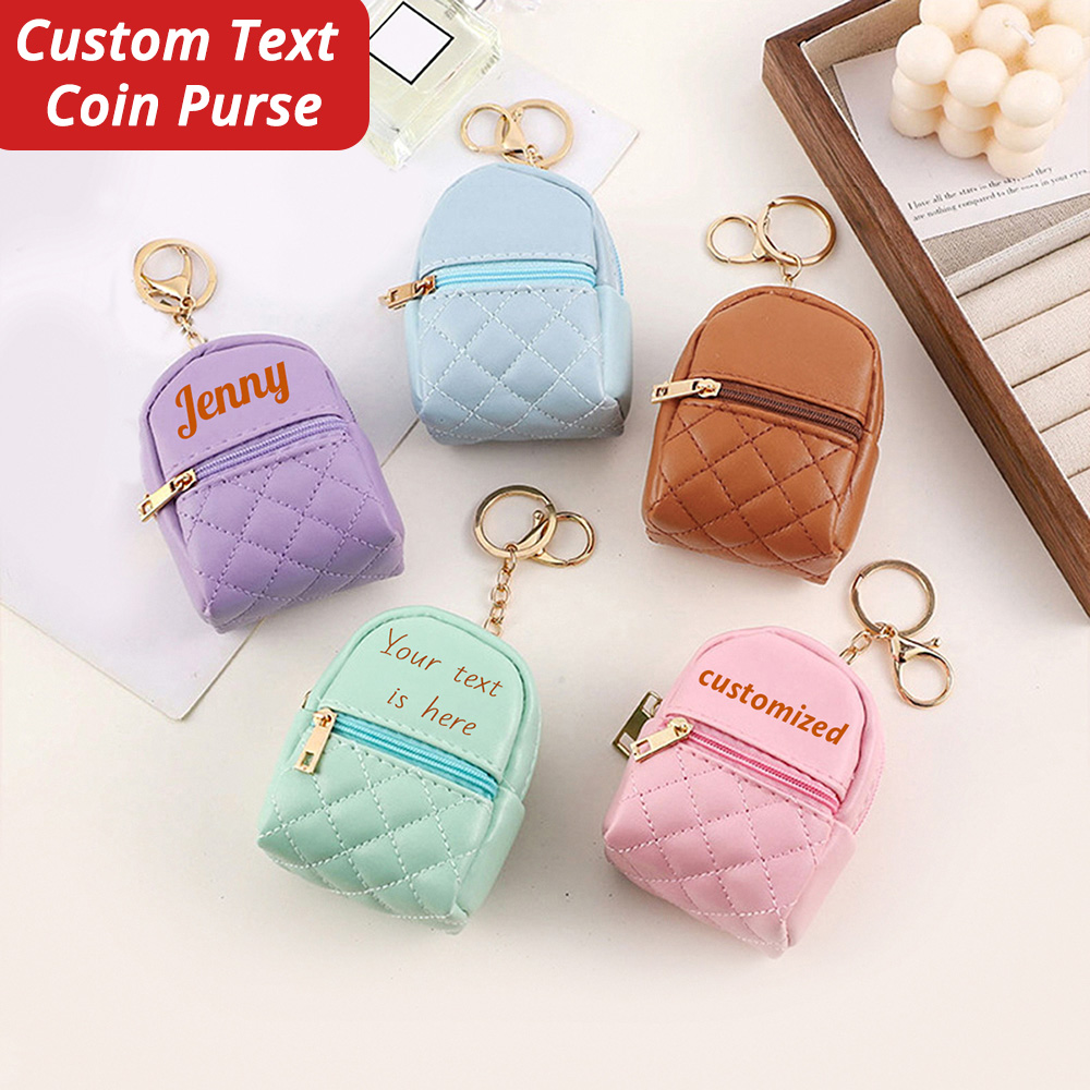 Personalized Engraved Gift - Mini Portamonete Personalizzato con Nome, Portachiavi