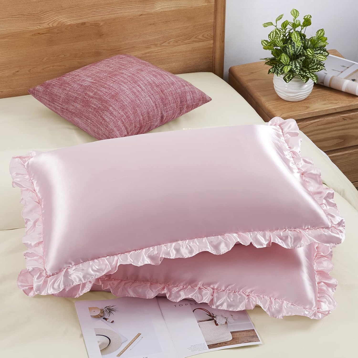 2 Federe in Raso con Volant pe - Silk Pillowcase Set recensione e prezzo